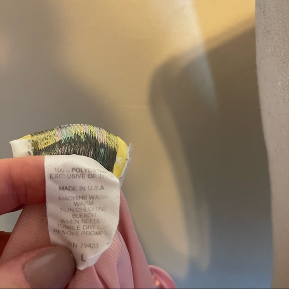 Vintage 90s Y2K Floral Chiffon Layered Slip Dress - Picture 3 of 7